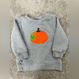 Hanna Andersson Fall Pumpkin Appliqué Toddler Sweatshirt Autumn Halloween